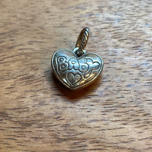 Brighton pink, yellow and red baby heart charm. - Picture 2 of 2